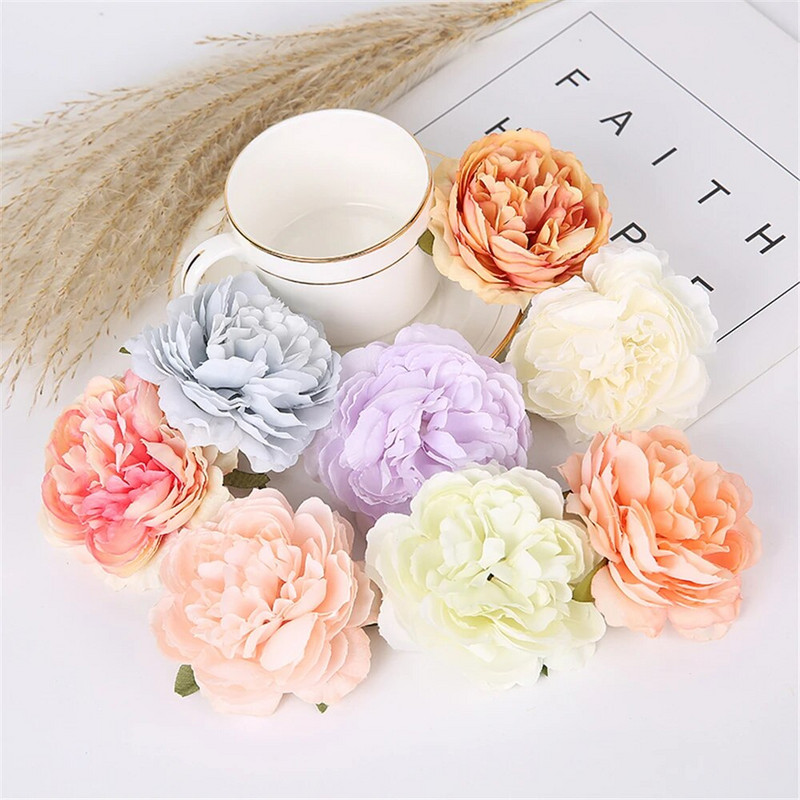 Ανθισμένα Τεχνητά Λουλούδια Παιώνια Μεταξωτές Παιώνιες Λουλούδια για Γάμο Φόντο Γάμου Λουλούδι Διακοσμήσεις τούρτας γενεθλίων Ψεύτικα λουλούδια