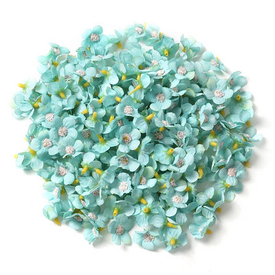 50/100 db 2 cm-es százszorszép művirág fej kis selyem többszínű hamis virág korona koszorúhoz barkácsolás kézműves otthoni esküvői dekoráció