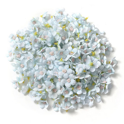 50/100 db 2 cm-es százszorszép művirág fej kis selyem többszínű hamis virág korona koszorúhoz barkácsolás kézműves otthoni esküvői dekoráció