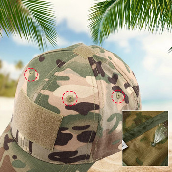 Камуфлажни военни бейзболни шапки Мрежести тактически армейски еърсофт спортни регулируеми шапки Специални сили Тактическа камуфлажна шапка Шапка за слънце