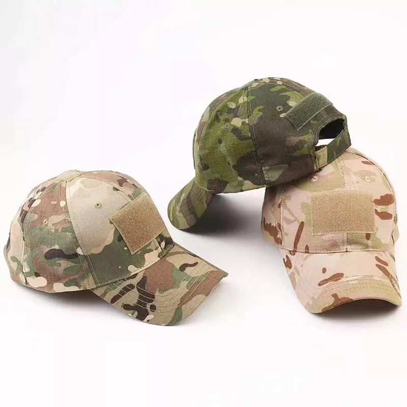 Sõjalise kamuflaažiga Camo pesapallimütsid Jungle Tactical Army Cap Jalgrattamütsid meestele Täiskasvanute matkamine Jooksmine õues jahimütsid