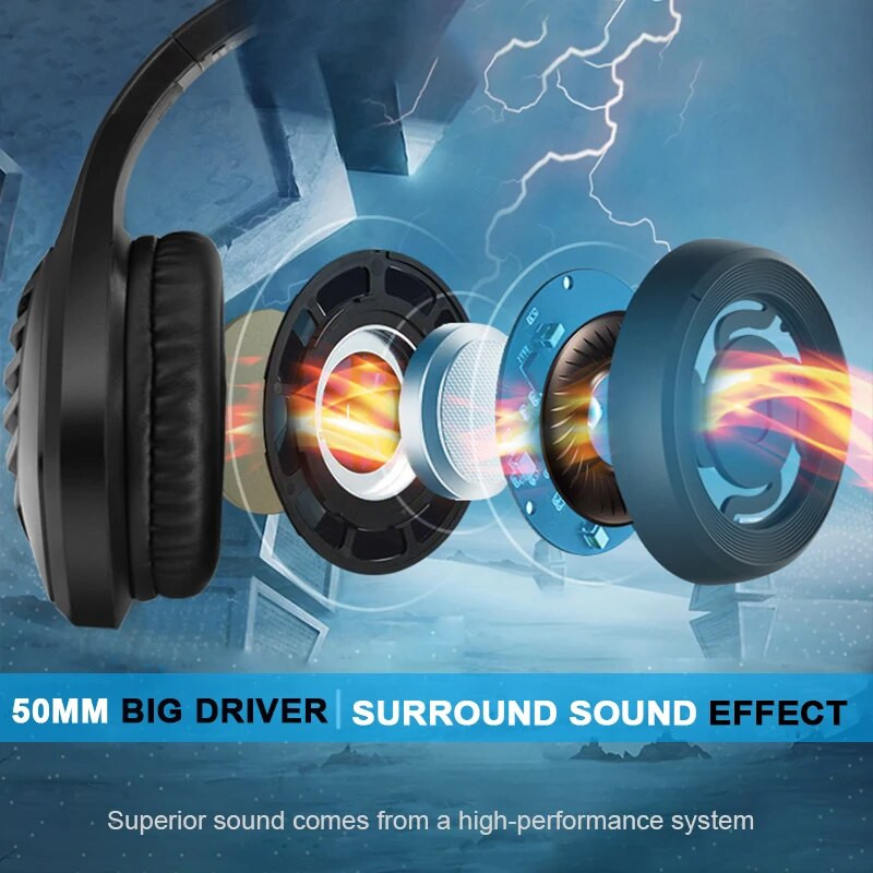 3,5 mm-es J1 Gaming Stereo Surround Sound Fejhallgató Vezetékes vezérlés Mark RGB Lighting Fejpántos Gaming Computer Fejhallgató