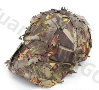 Kamuflažna vanjska taktička vojna kapa s 3D Bionic Leaf Army Camo Lovačka kapa Skriveni snajperski šešir iz džungle Kapa za zaštitu od sunca