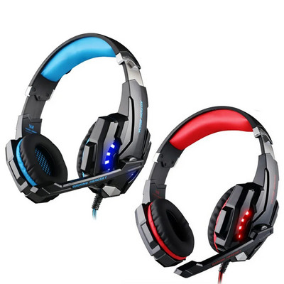 Kotion Katrs G9000 lielas vadu austiņas ar mikrofonu LED gaismas austiņas Gamer personālajam datoram PS4 Xbox klēpjdators mobilajam