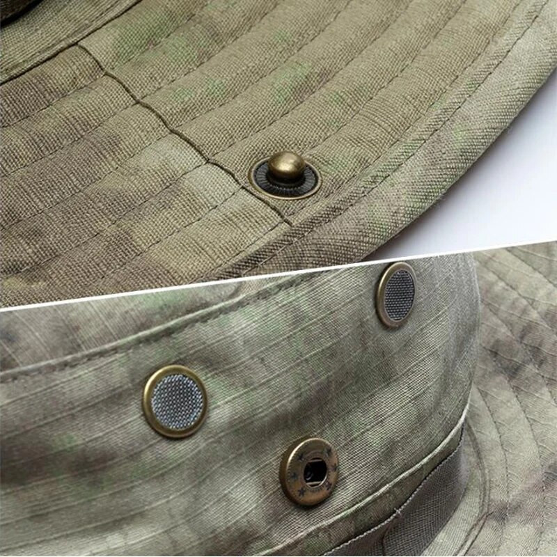 Planinarenje Kampiranje Huting Jungle Bonnie Vojna maskirna kapa Karirana tkanina Muški vojni šeširi Brzosušeći se na suncu Ribolov na otvorenom Taktički šešir