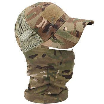 Тактическа армейска шапка Открита военна камуфлажна шапка Балаклава Маска за лице Лов Мъже Възрастен Лов Риболов Бейзболна шапка Страйкбол