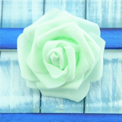 50 komada 6 cm umjetne PE pjene bijelih ruža cvijeće za kućnu dekoraciju vjenčanja DIY spomenar ručno izrađene lažne cvjetne glavice