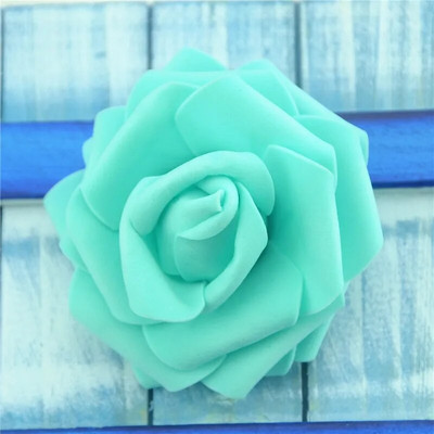 50 komada 6 cm umjetne PE pjene bijelih ruža cvijeće za kućnu dekoraciju vjenčanja DIY spomenar ručno izrađene lažne cvjetne glavice