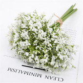 12 vnt baltos dirbtinės gipsofilos gėlės Vestuvinės nuotakos gėlių puokštės Kūdikių kvėpavimas netikrų gėlių namų puošmena vazų stalui