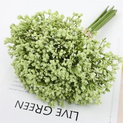 12 vnt baltos dirbtinės gipsofilos gėlės Vestuvinės nuotakos gėlių puokštės Kūdikių kvėpavimas netikrų gėlių namų puošmena vazų stalui