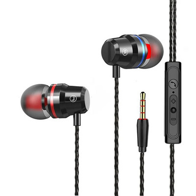 2023 New Sport Music Earphone Bass Microphone 3.5mm In-Ear Stereo Earbuds Metal Headset HD Computer Cell Phone Kids Gift