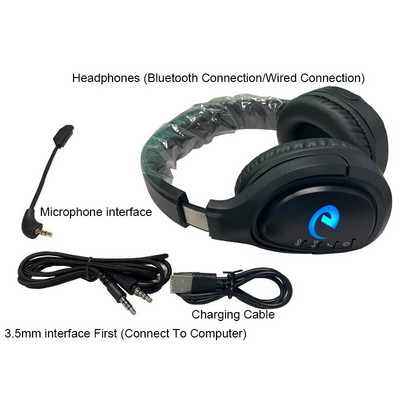 Bezvadu austiņas Noņemamas vadu Bluetooth austiņas ar mikrofonu basu stereo spēļu austiņas PS4 PS5 Xbox Switch spēļu datoram