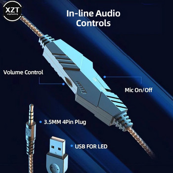 SY-G15 Геймърски слушалки Fone Gamer Стерео съраунд звук Слушалки за компютърни игри с микрофон Кабелни слушалки за компютър PS4 Xbox