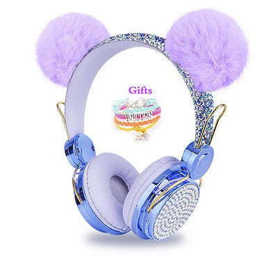 Slatka djevojka, dječje slušalice s mikrofonom, blue-tooth 5.0, stereo glazbene slušalice, računalo, mobilni telefon, slušalice, dječji darovi, fone