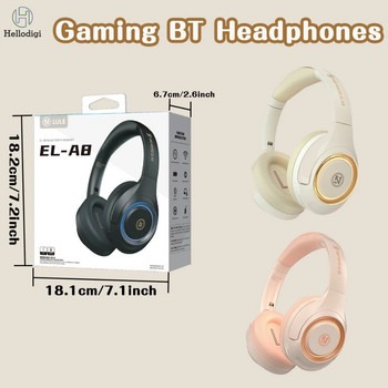 A8 Геймърски безжични слушалки за над ушите Слушалки за компютърна компютърна игра Bluetooth 5.2 Бас Стерео слушалки с микрофон LED светлина