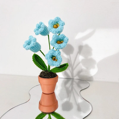 Heklano cvijeće Tuilp Daisy Umjetno cvijeće Ručno pleteni cvijet Domaći tkani cvijet Dekoracija kućne radne površine Poklon za Dan učitelja
