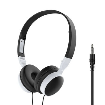 Универсални 3,5 мм кабелни компютърни слушалки, сгъваеми преносими слушалки за музика и игри, шумопотискащи спортни слушалки, стерео слушалки