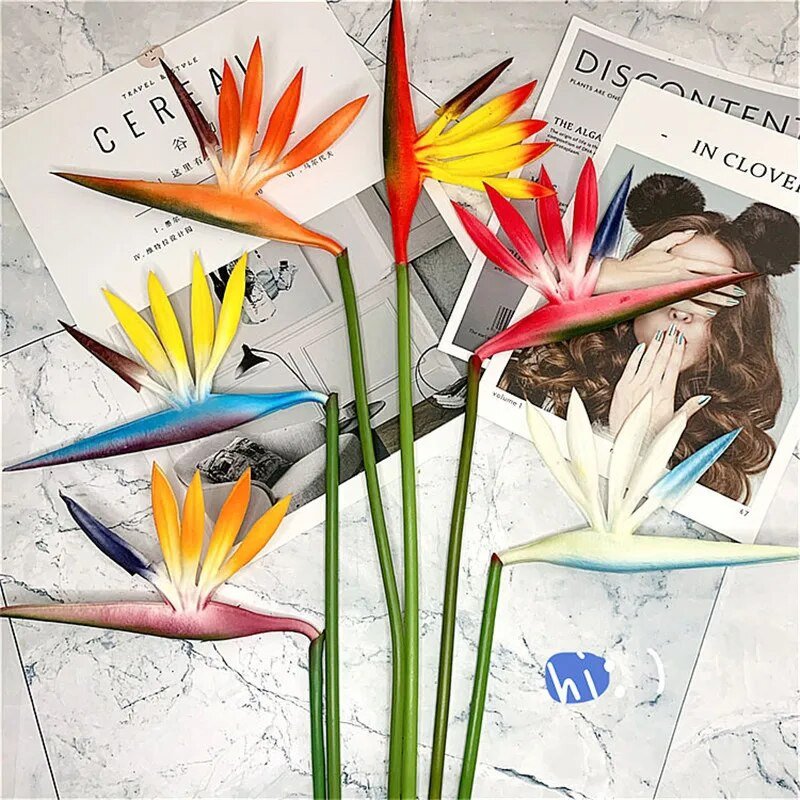 PU pravi dodir Umjetno cvijeće Rajske ptice Biljke Vjenčanje Materijali za cvjetne aranžmane Domaći dekor Rekviziti za fotografije Veleprodaja