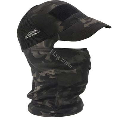 Taktička bejzbol kapa Muškarci Žene Ljetni Snapback Šeširi za sunčanje Vanjski Lov Kampiranje Airsoft Šal Vojna kapuljača Balaclava Maska za lice