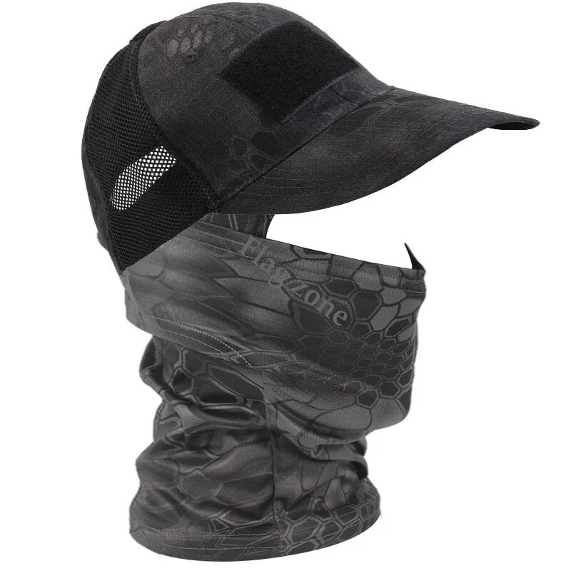 Taktička bejzbol kapa Muškarci Žene Ljetni Snapback Šeširi za sunčanje Vanjski Lov Kampiranje Airsoft Šal Vojna kapuljača Balaclava Maska za lice
