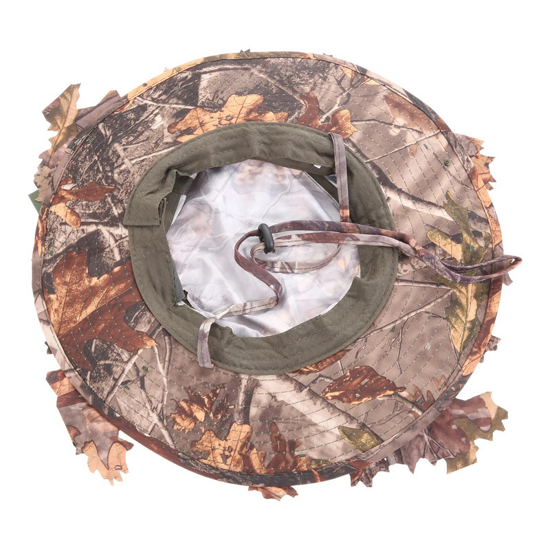 3D maskirne kape za lov na džunglu s lišćem Snajperska vojna taktička kapa za paintball Airsoft kapa sa širokim obodom za kampiranje na otvorenom