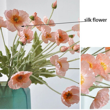 1 τεμ. Τεχνητό λουλούδι Silk Corn Poppy 53cm Real Touch Fake φυτό για διακόσμηση γάμου Λουλούδια Home Garen Χριστουγεννιάτικη διακόσμηση