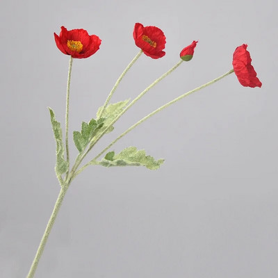 1 kom Umjetni cvijet Svileni kukuruzni mak 53 cm Real Touch Lažna biljka za dekoraciju vjenčanja Cvijeće Kućni vrt Božićni ukras