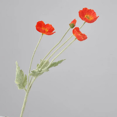 1 kom Umjetni cvijet Svileni kukuruzni mak 53 cm Real Touch Lažna biljka za dekoraciju vjenčanja Cvijeće Kućni vrt Božićni ukras