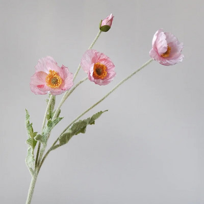 1 kom Umjetni cvijet Svileni kukuruzni mak 53 cm Real Touch Lažna biljka za dekoraciju vjenčanja Cvijeće Kućni vrt Božićni ukras