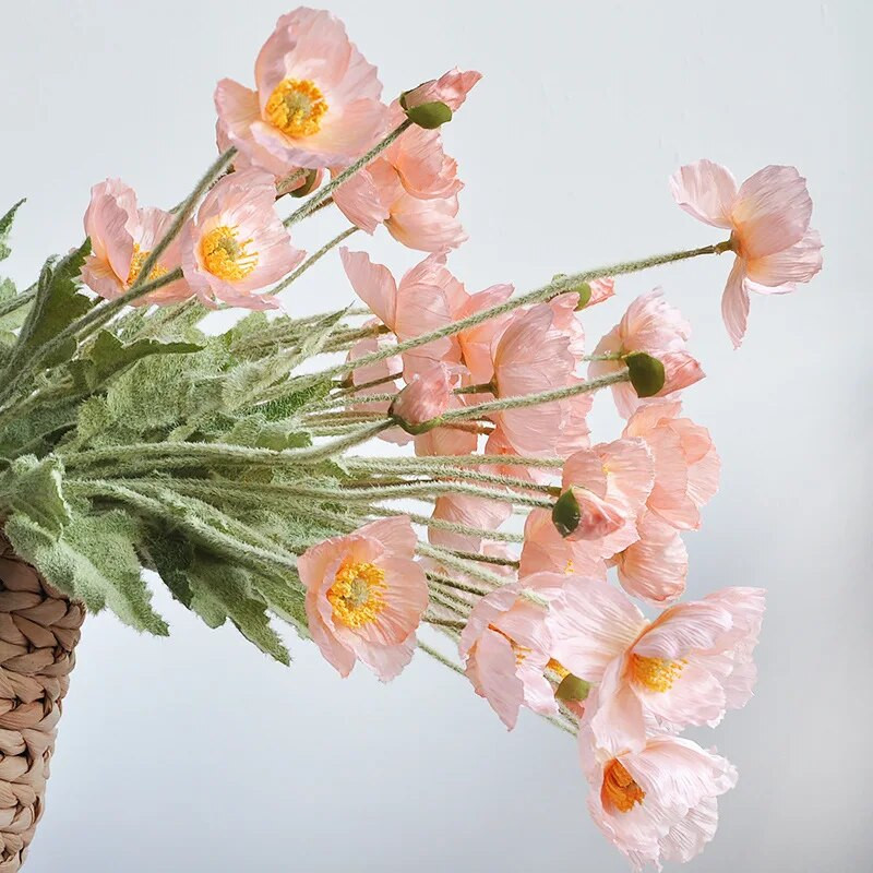 1 kom Umjetni cvijet Svileni kukuruzni mak 53 cm Real Touch Lažna biljka za dekoraciju vjenčanja Cvijeće Kućni vrt Božićni ukras