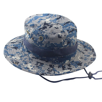 Καμουφλάζ Tactical Cap Military Boonie Hat Us Army Caps Camo Άντρες για υπαίθρια αθλητικά κουβάς ήλιου Καπέλα Ψάρεμα Πεζοπορία Καπέλα κυνηγιού #T1P