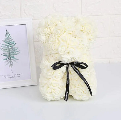 Umjetno cvijeće 25 cm Ruža Medvjed Djevojka Godišnjica Božić Valentinovo Rođendanski poklon za majku