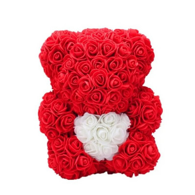 Umjetno cvijeće 25 cm Ruža Medvjed Djevojka Godišnjica Božić Valentinovo Rođendanski poklon za majku