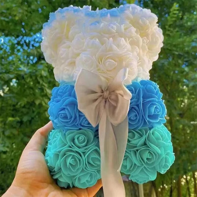 Umjetno cvijeće 25 cm Ruža Medvjed Djevojka Godišnjica Božić Valentinovo Rođendanski poklon za majku