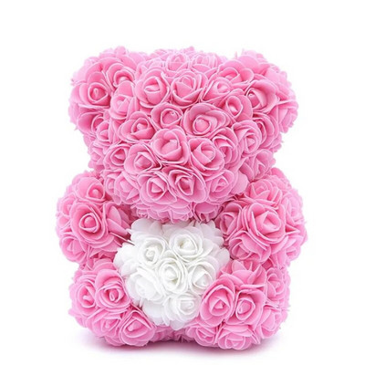 Umjetno cvijeće 25 cm Ruža Medvjed Djevojka Godišnjica Božić Valentinovo Rođendanski poklon za majku