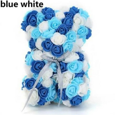 Umjetno cvijeće 25 cm Ruža Medvjed Djevojka Godišnjica Božić Valentinovo Rođendanski poklon za majku