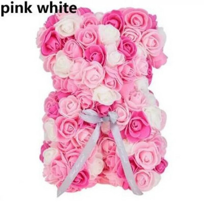 Umjetno cvijeće 25 cm Ruža Medvjed Djevojka Godišnjica Božić Valentinovo Rođendanski poklon za majku