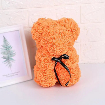 Umjetno cvijeće 25 cm Ruža Medvjed Djevojka Godišnjica Božić Valentinovo Rođendanski poklon za majku