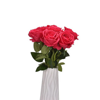 3-5 бр. 10x51 см изкуствена роза копринен букет с дълги клони Сватбена маса за стая в центъра Фалшив венец от растения Аксесоари