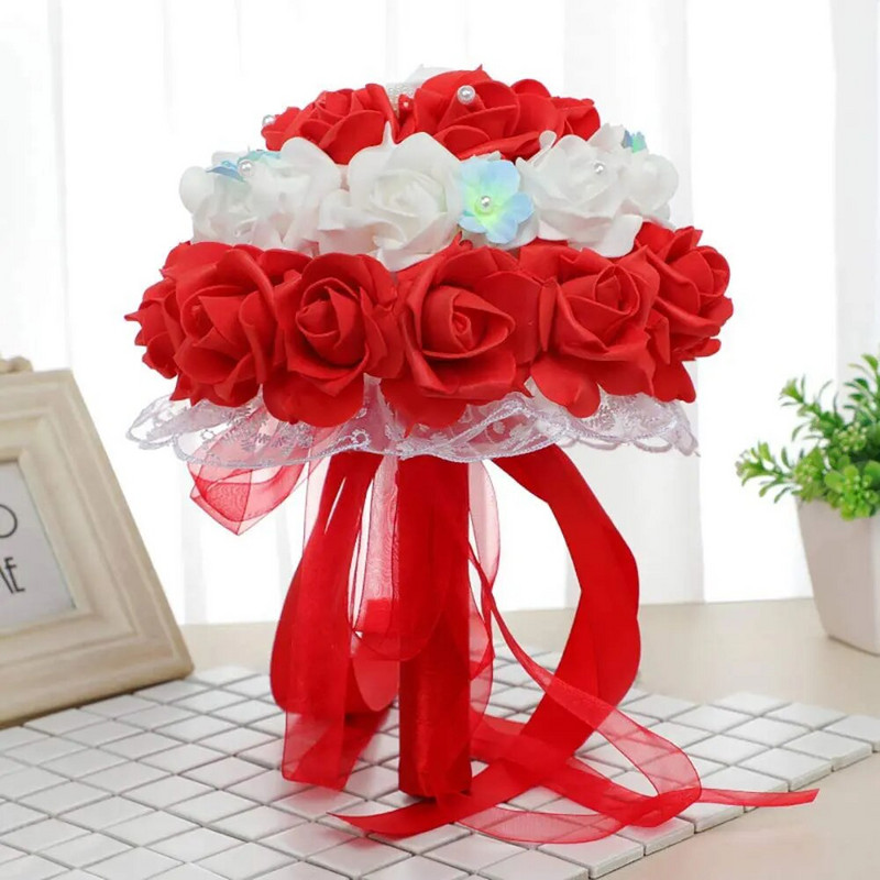 50/100 kom Umjetno cvijeće Glava od lažnih ruža Glava od umjetnog cvijeća 7 cm Za kućnu dekoraciju vjenčanja DIY Rukotvorine za spomenare