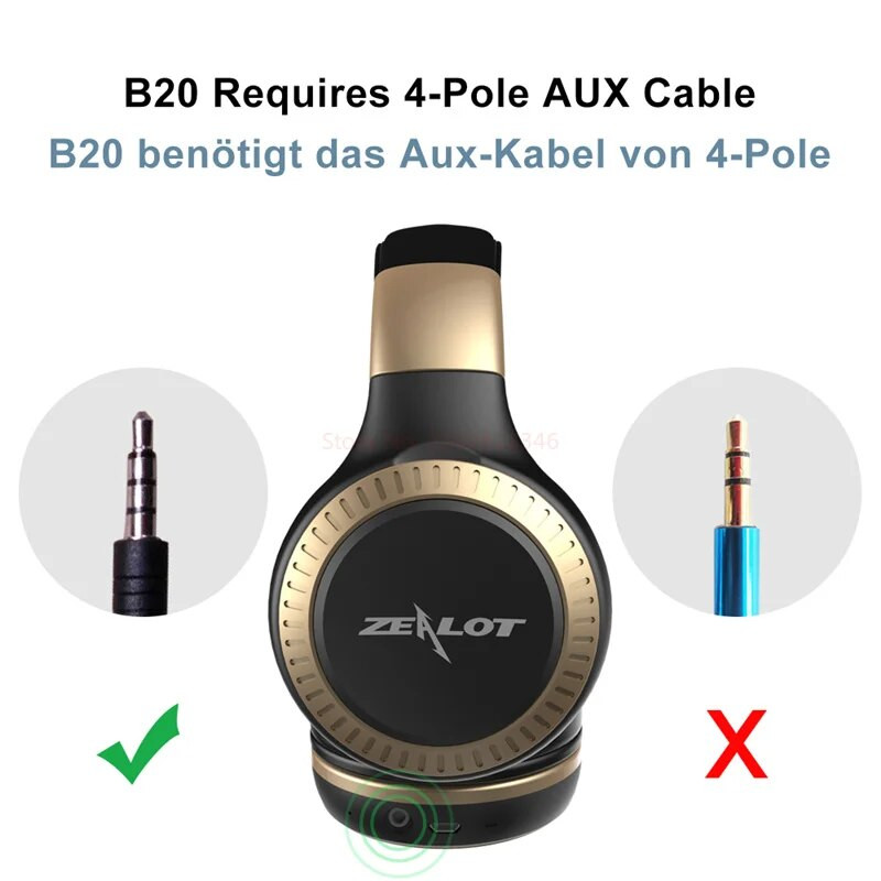 B20 Stereo Bluetooth slušalice s mikrofonom, bas sklopive bežične slušalice za glazbu, mobilni telefon, računalne igre