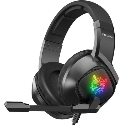 Spēļu austiņas Stereo Surround Bass Vadu austiņas Austiņas ar Mikrofonu RGB Light datoram PC PS4 PS5 XBox Gamer