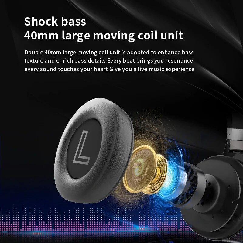 Bezvadu austiņas ZEALOT B21 Bluetooth salokāmas bass ar mikrofonu Stereo bass austiņas datoram IOS Xiaomi Phone