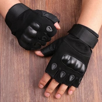 Мъжки ръкавици с половин пръст Външни военни тактически ръкавици Спортна стрелба Лов Страйкбол Мотоциклетни ръкавици Колоездене