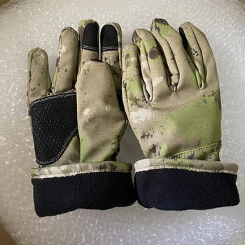 Зимни ловни ръкавици за мъже Топли ръкавици със сензорен екран на открито за колоездене Лов Катерене Зимни тактически камуфлажни ръкавици