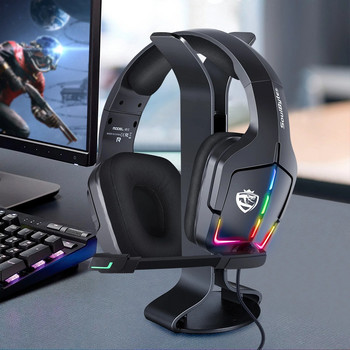 RGB геймърски слушалки USB 3,5 мм съраунд звук Компютър PC Слушалки Слушалки Микрофон за PS4 PS5 Switch Xbox-one