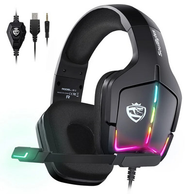 RGB Gaming Slušalice USB 3.5mm Surround Sound Računalo PC Slušalice Slušalice Mikrofon za PS4 PS5 Switch Xbox-one
