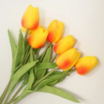 5 τεμάχια τουλίπες τεχνητά λουλούδια Ματσάκι Διακόσμηση σπιτιού Πραγματική αφή Λουλούδια τουλίπας για διακόσμηση Νυφική ανθοδέσμη ψεύτικα λουλούδια