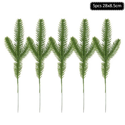 1 paket božićnih borovih igličastih grana lažnih biljnih ukrasa za božićno drvce ukrasa za dom DIY vijenac Poklon kutija Svadbeno cvijeće