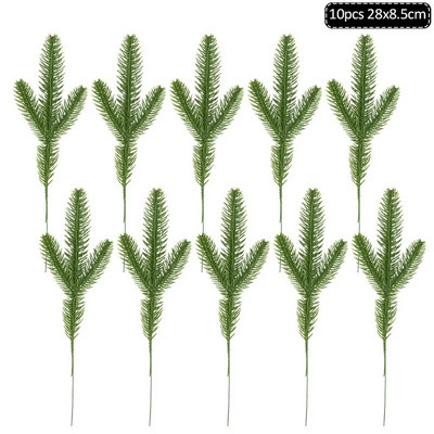 1 paket božićnih borovih igličastih grana lažnih biljnih ukrasa za božićno drvce ukrasa za dom DIY vijenac Poklon kutija Svadbeno cvijeće